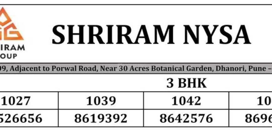 2,3 BHK Flats sale in Dhanori Starting 64 lk*