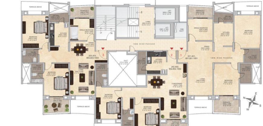 2,2.5 BHK flat sale in bavdhan start 1.26 cr*