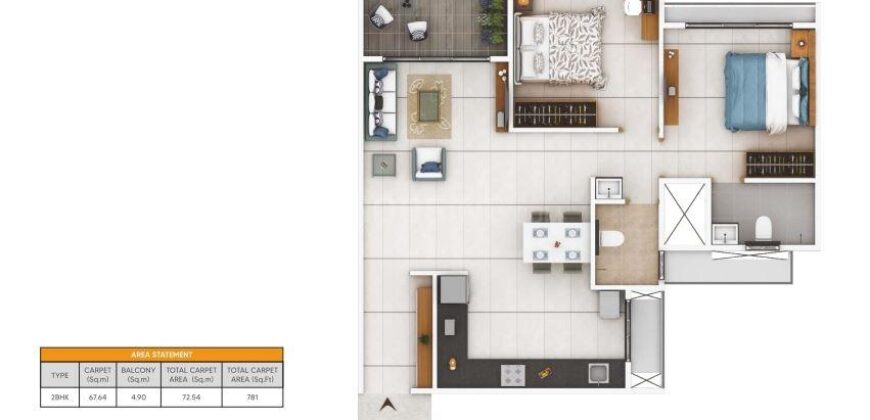 2,3,4 BHK flat sale in ravet starting 71 lk*