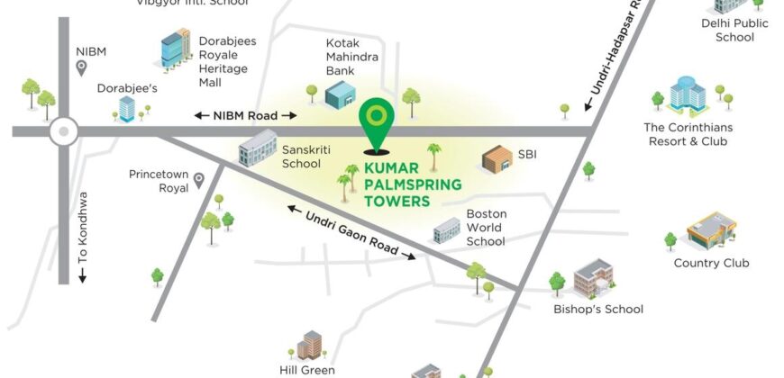 Kumar Corp Palmspring Towers flat sale in Mohammadwadi