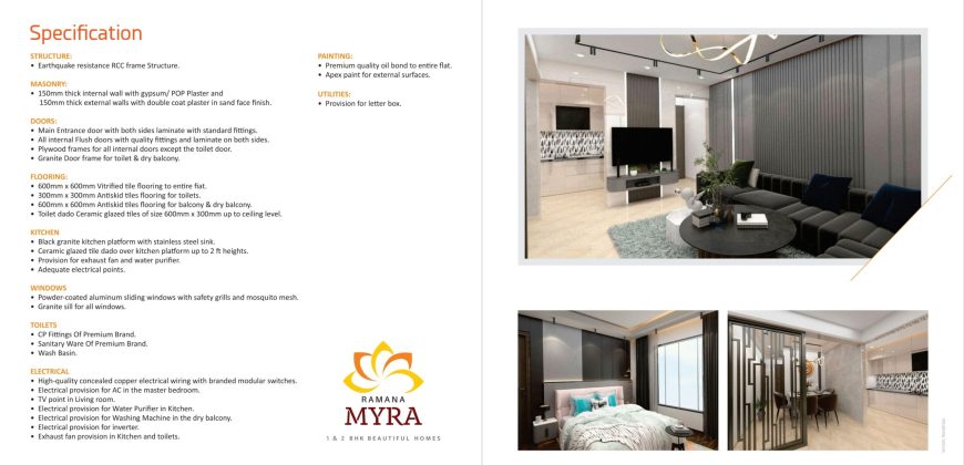 Ramana Myra 1 & 2 BHK Flats Sale in Dhayari